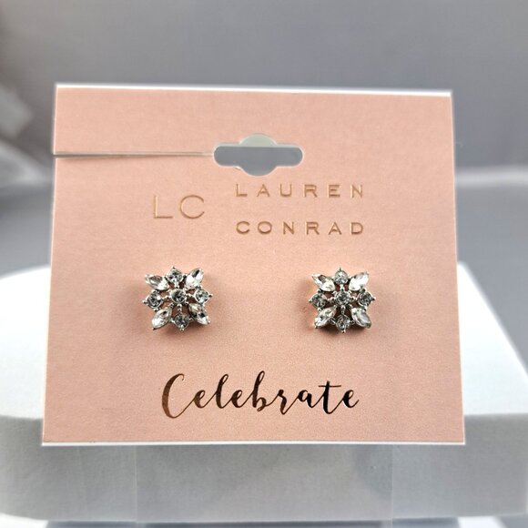 Lauren Conrad Floral Rhinestone Earrings - Picture 1 of 2